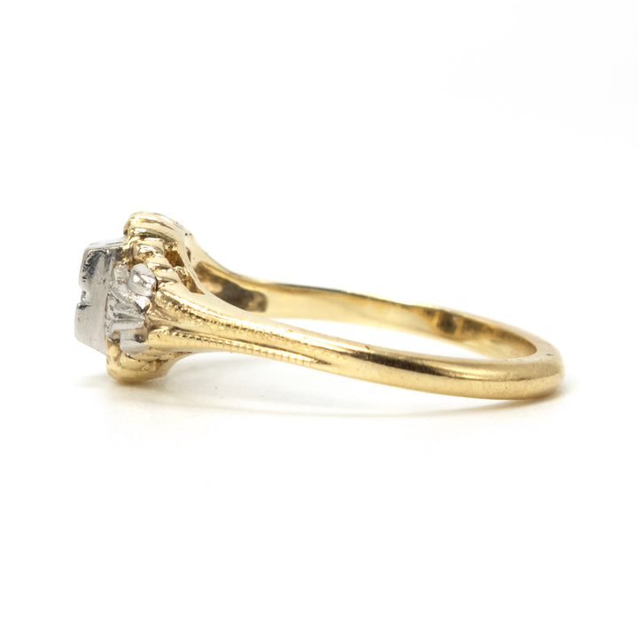 1930s Bicolor Gold and Diamond Engagement Ring