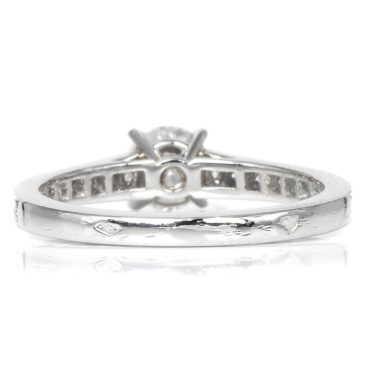 Vintage Platinum Cartier 0.37ct Diamond Accented Engagement Ring