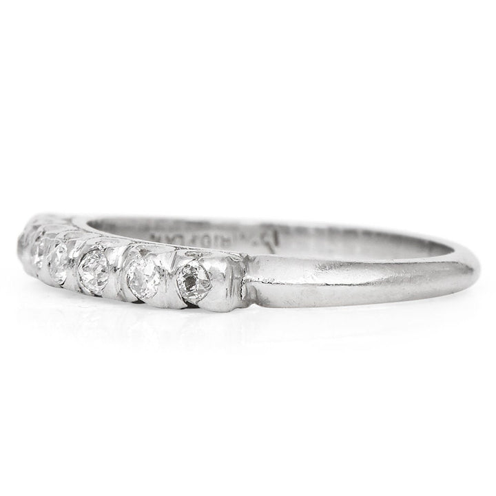 Seven Diamond Wedding Band in Platinum with 0.30ct