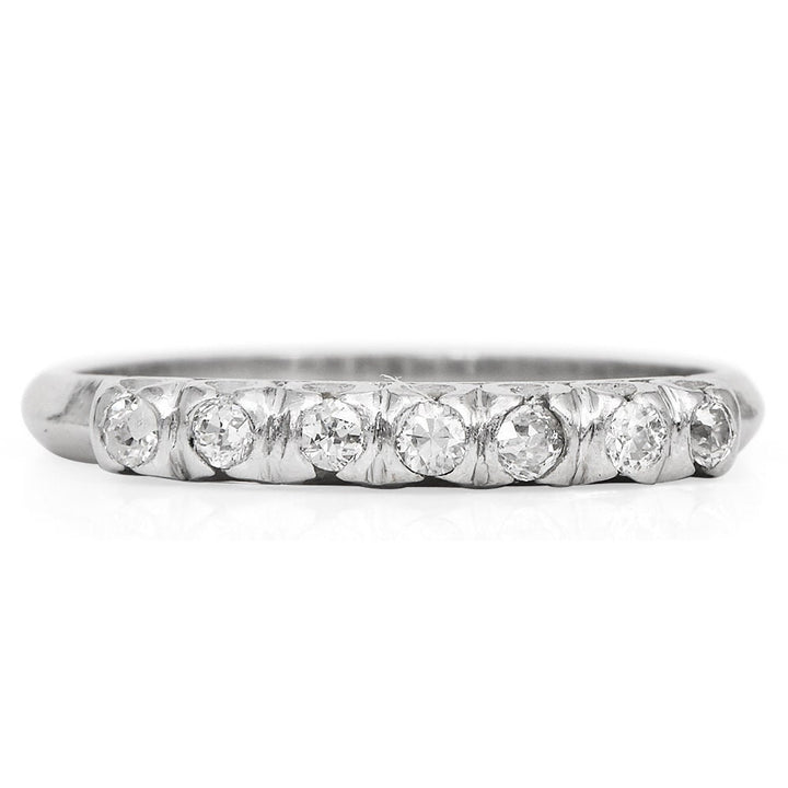 Seven Diamond Wedding Band in Platinum with 0.30ct