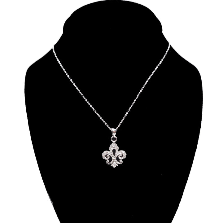 White Gold and Diamond Fleur-de-Lis Necklace
