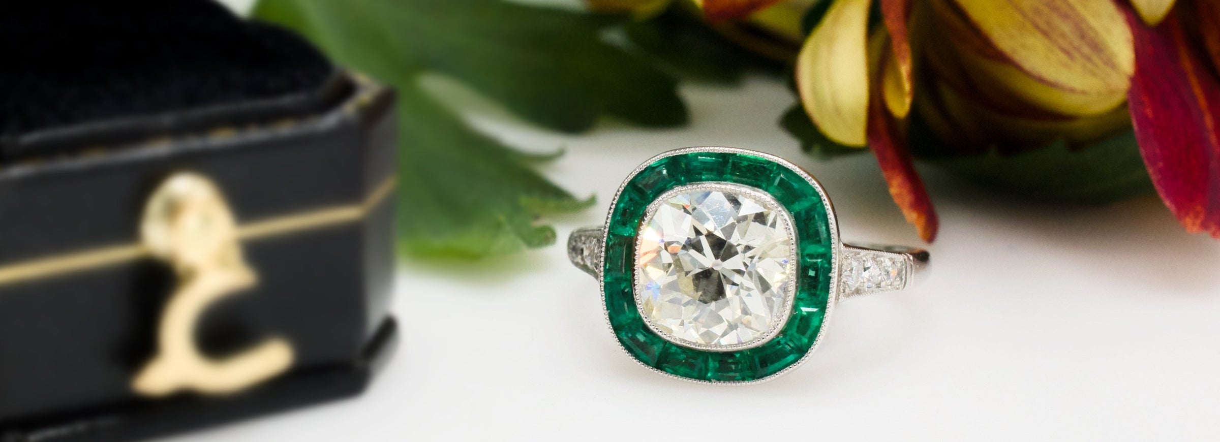 Gemstone Accented Engagement Rings