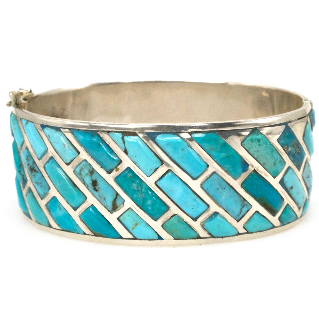 Manuel Figueroa Designed Taxco Mexican Silver Bracelet with