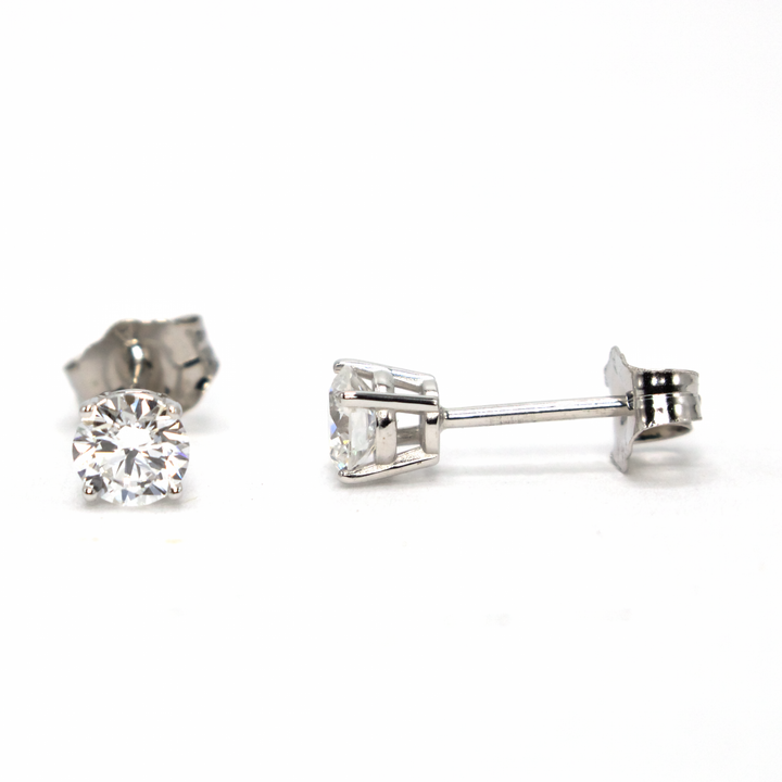 0.50 Carat Total Weight Lab Grown Diamond Stud Earrings in 14K White Gold