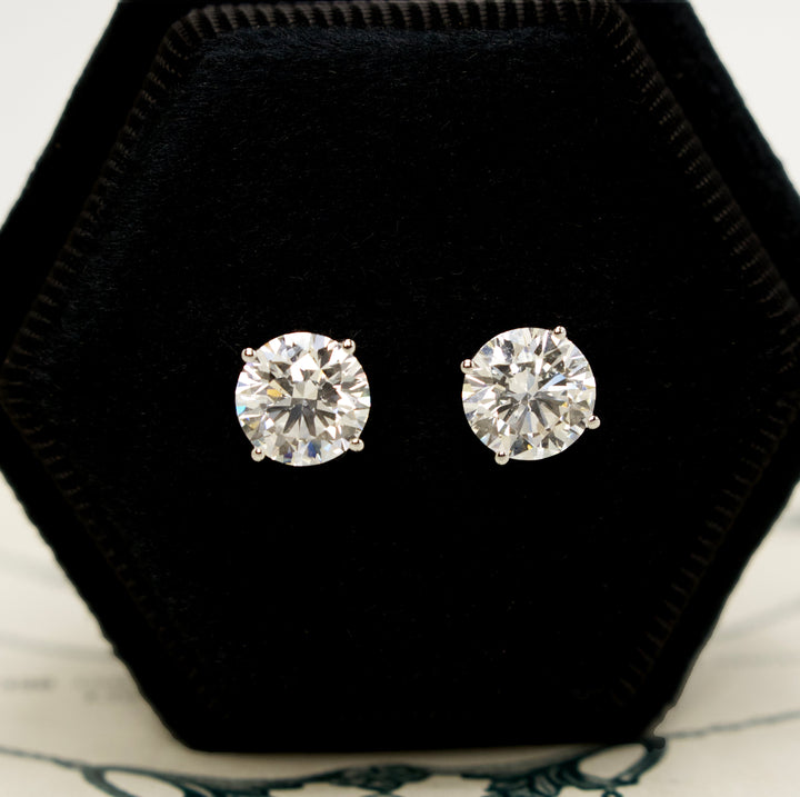 2.69 Carat Total Weight Lab Grown Diamond Stud Earrings in 14K White Gold