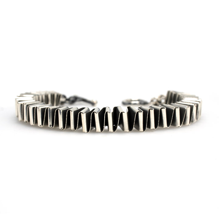 Taxco Sterling Silver Accordion/Spring Style Bracelet