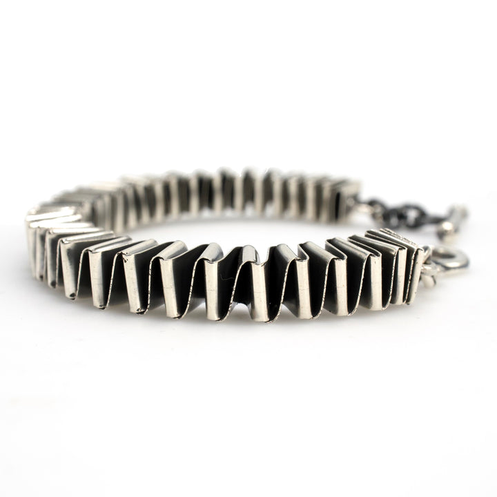 Taxco Sterling Silver Accordion/Spring Style Bracelet