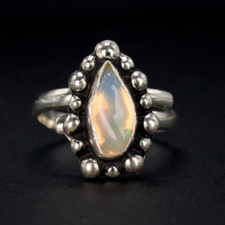 Taxco Made Sterling Silver and Freeform Opal Ring
