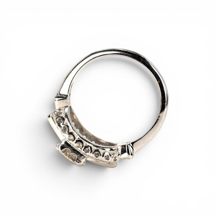 Art Deco Platinum 0.95 Carat Old European Cut Diamond Ring
