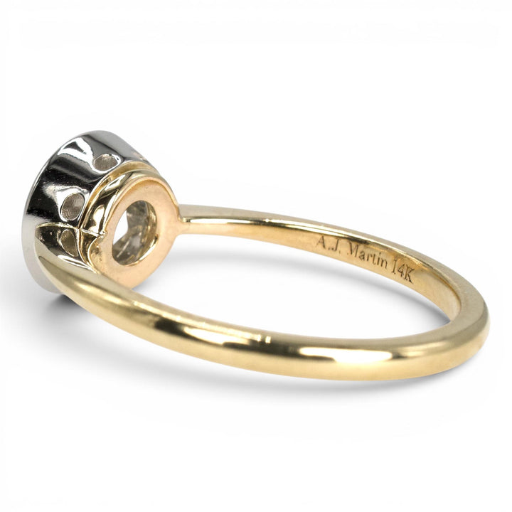 1.63 Old European Cut Two-Tone Bezel Set Diamond Solitaire