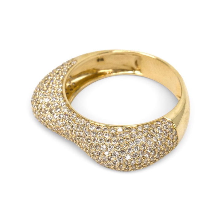 Pavé Diamond Dome Band in 14K Gold