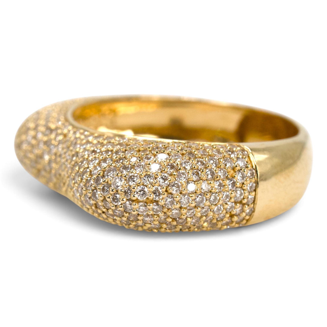 Pavé Diamond Dome Band in 14K Gold
