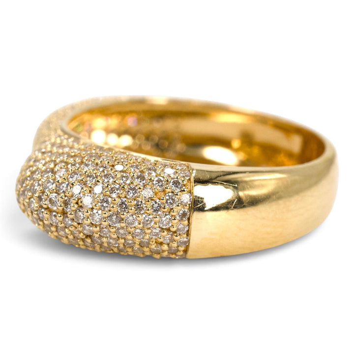 Pavé Diamond Dome Band in 14K Gold