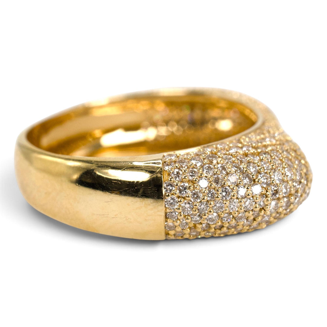 Pavé Diamond Dome Band in 14K Gold