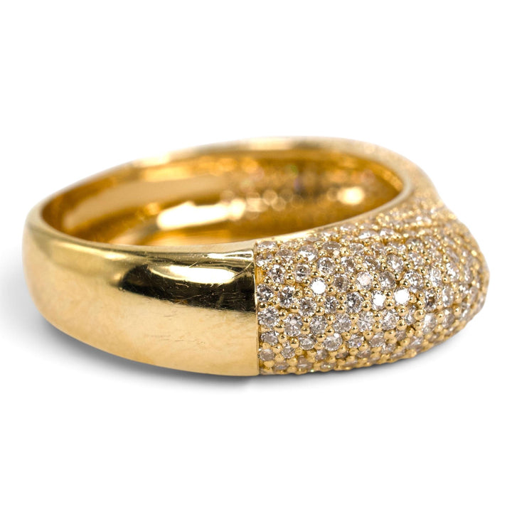 Pavé Diamond Dome Band in 14K Gold