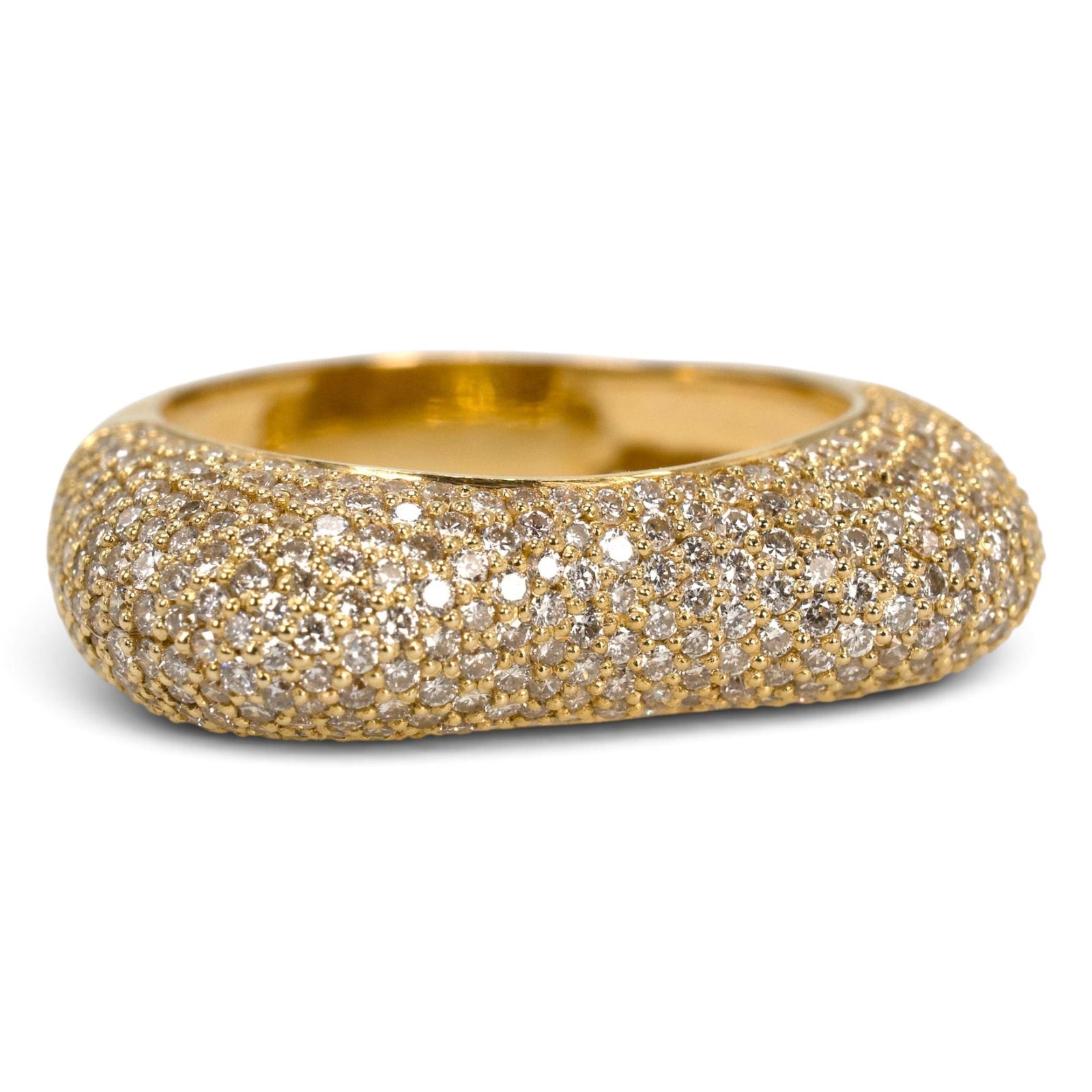 Pavé Diamond Dome Band in 14K Gold