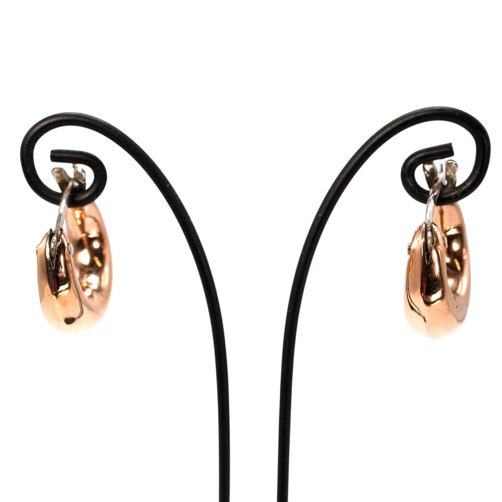 Handmade Mexican Copper Huggie Hoop Earrings