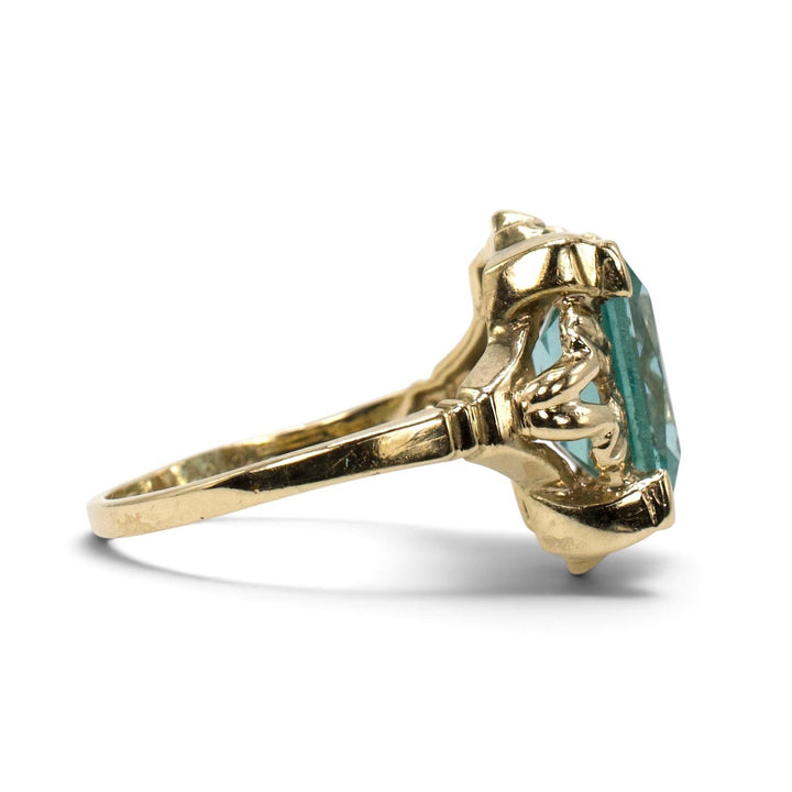 Retro Lab Blue Spinel Cocktail Ring