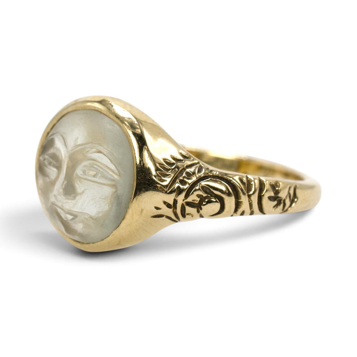 Man in the Moon Moonstone Ring