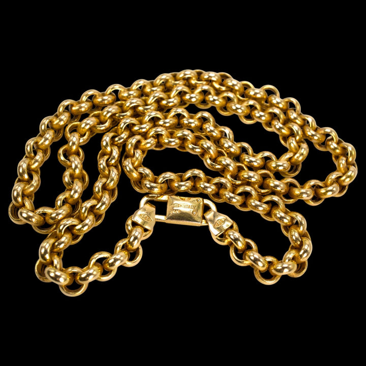 Italian 14K Yellow Gold 19" Rolo Chain Necklace