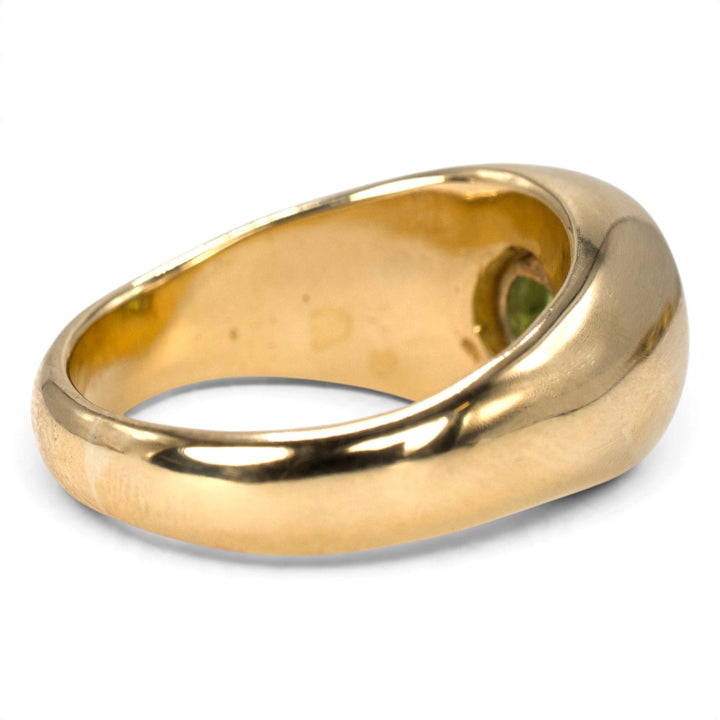 Vintage Peridot Dome Ring in 14K Yellow Gold
