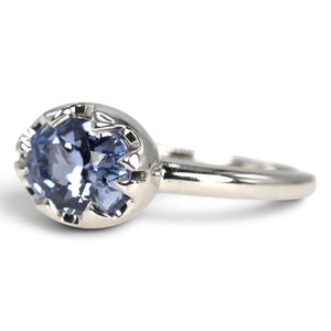 Victorian Inspired Belcher Ring for an Oval Stone