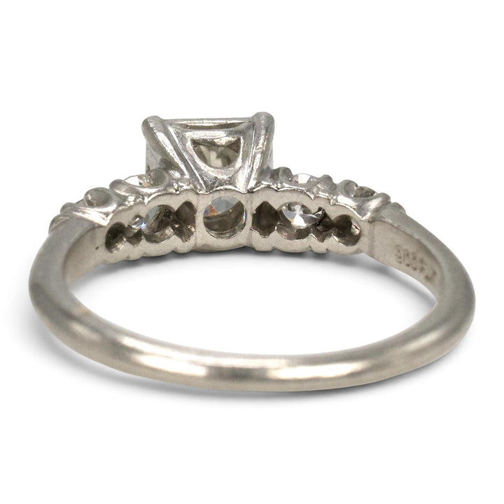 Vintage Brodnax Platinum Old European Cut Diamond Engagement Ring