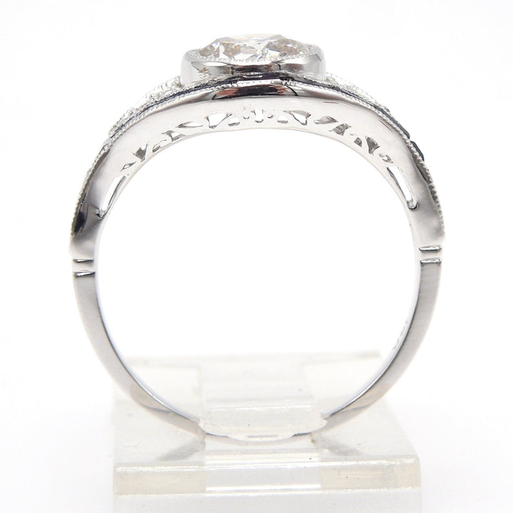 Eye Shaped Art Deco Style Light Carat with Calibre Cut Sapphires