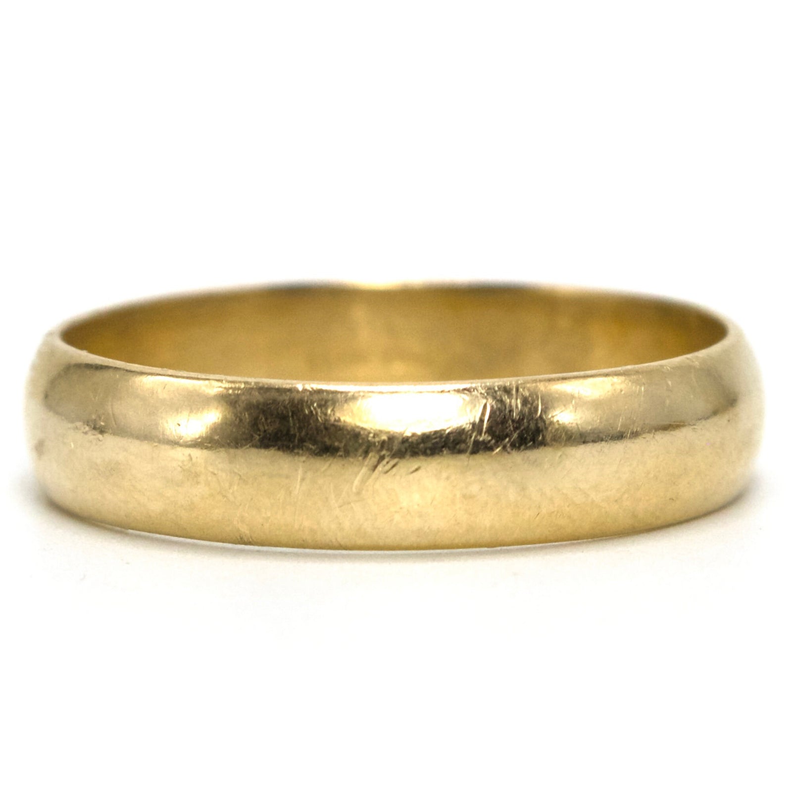 Very Large Estate 10K Yellow Gold Gents Wedding Band