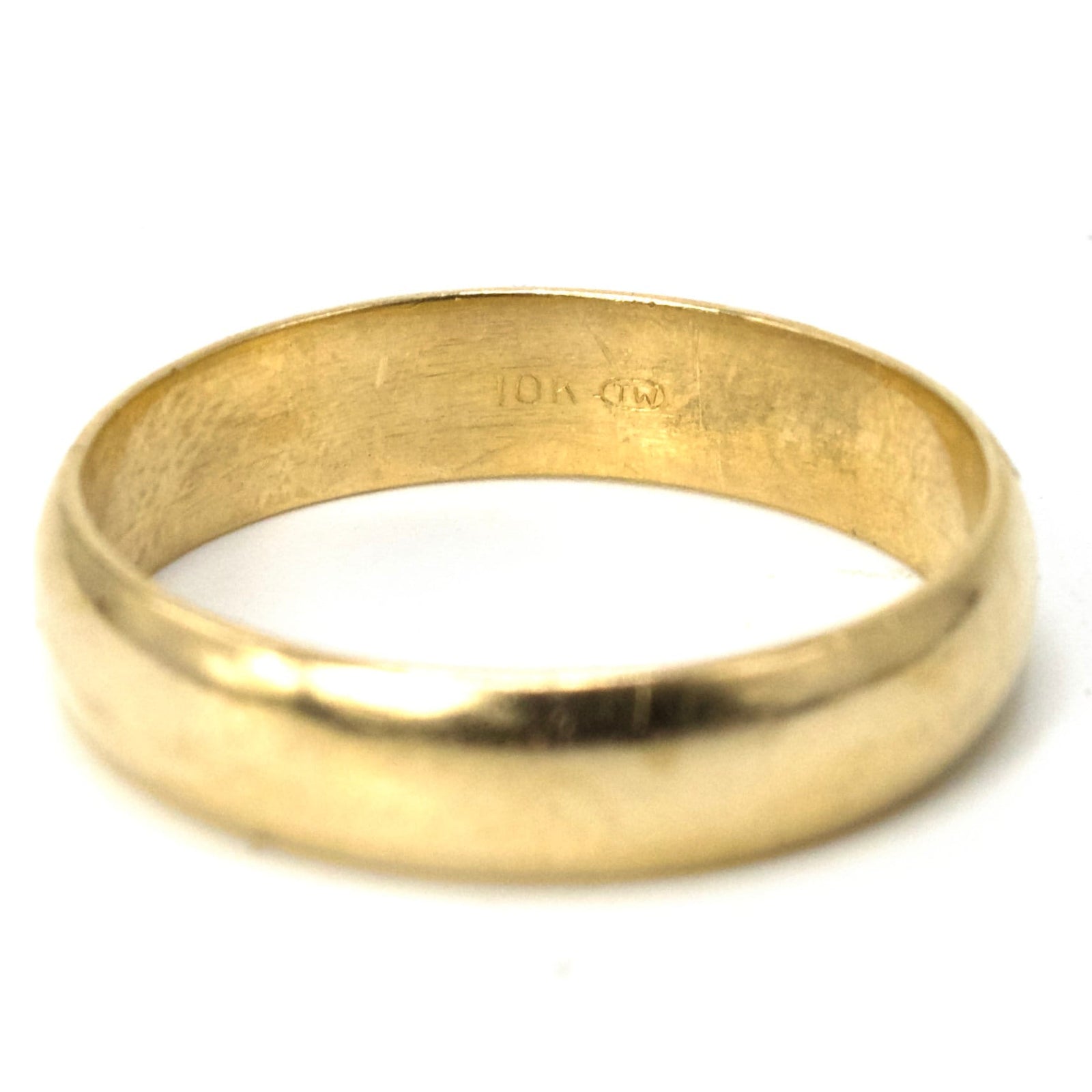 Very Large Estate 10K Yellow Gold Gents Wedding Band