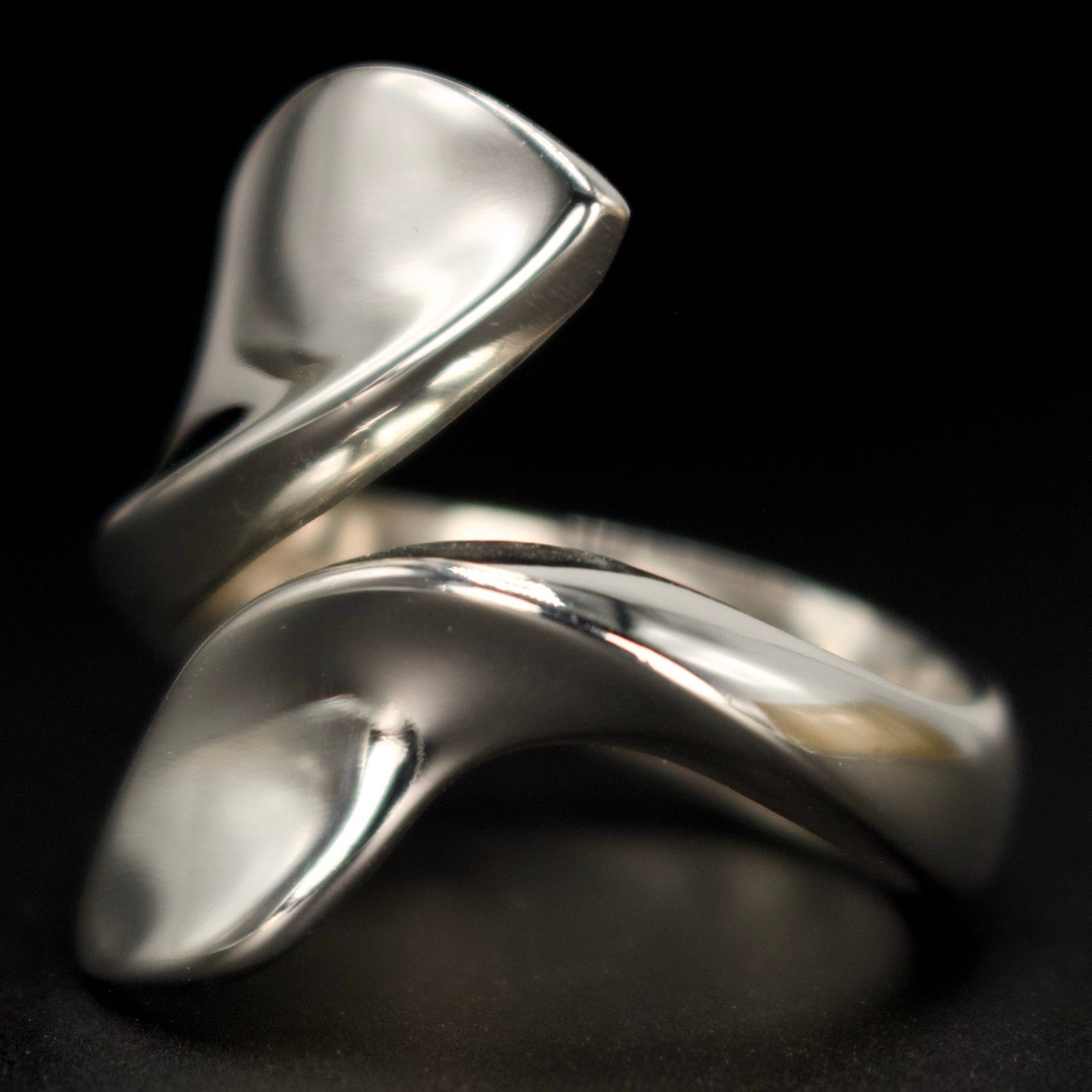Estate Georg Jensen Sterling Silver Open Bypass Ring