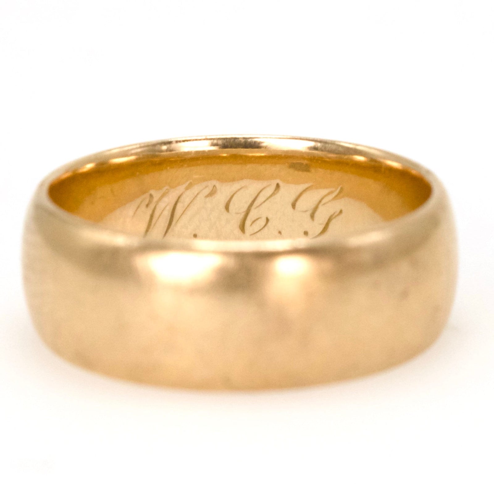 Estate 6.5 mm Half Round Yellow Gold Wedding Band