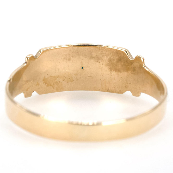 Victorian Yellow Gold Turquoise and Pearl Band