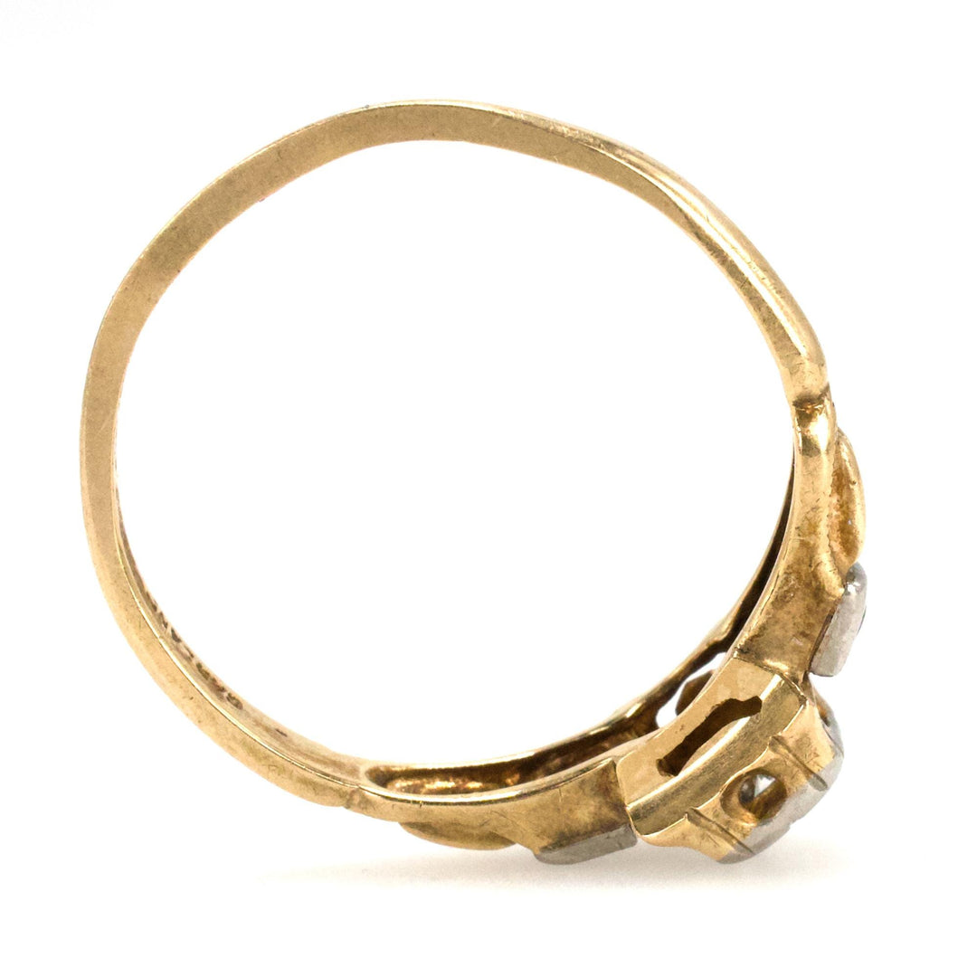 Petite 1930s Diamond Accented Solitaire Engagement Ring