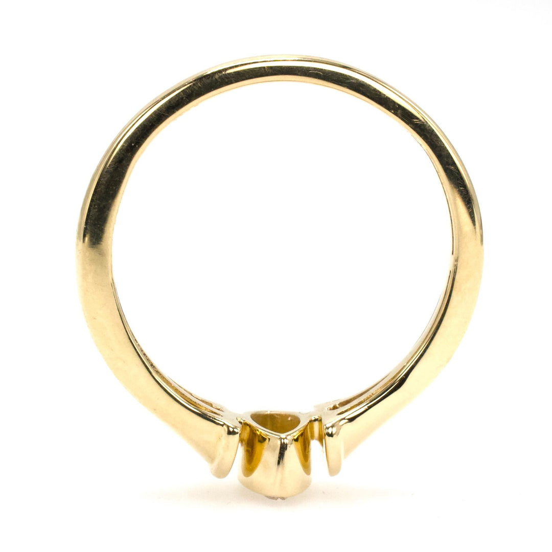 Petite 0.24 carat Marquise Cut Bezel Set Diamond Solitaire