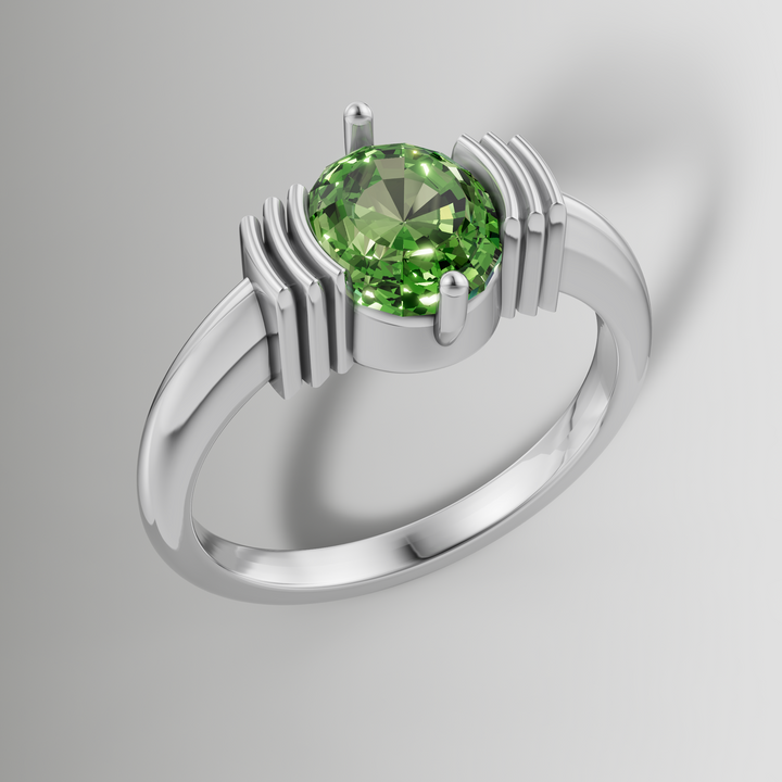Art Deco Inspired Half Bezel Solitaire