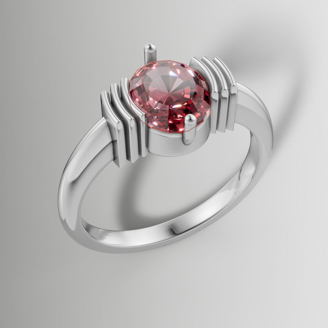 Art Deco Inspired Half Bezel Solitaire
