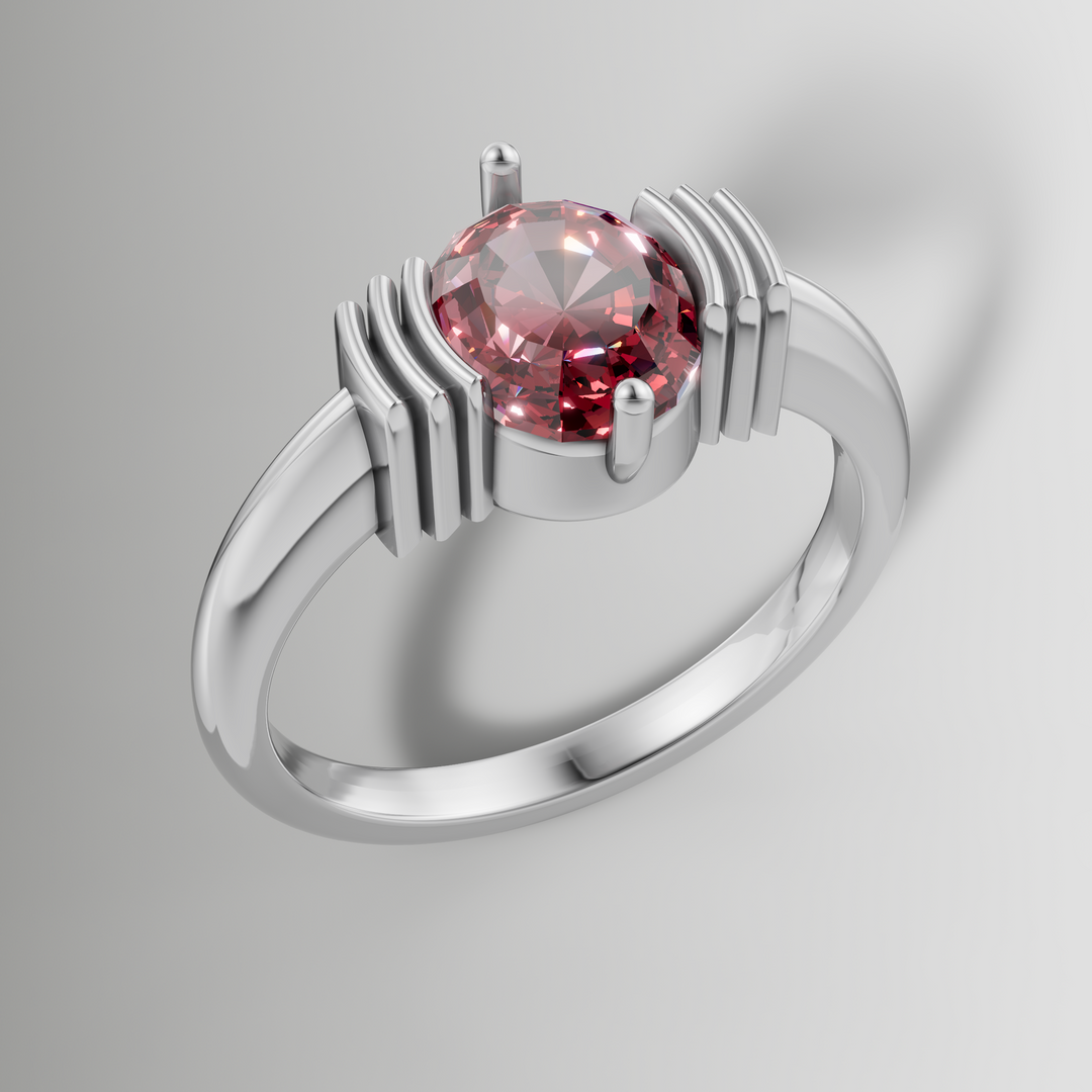 Art Deco Inspired Half Bezel Solitaire