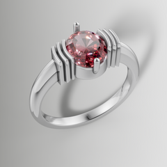 Art Deco Inspired Half Bezel Solitaire