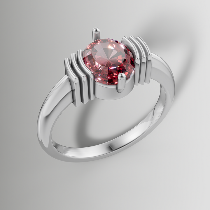 Art Deco Inspired Half Bezel Solitaire