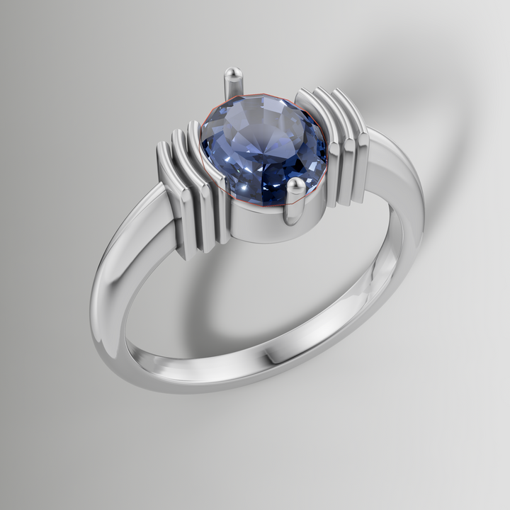 Art Deco Inspired Half Bezel Solitaire