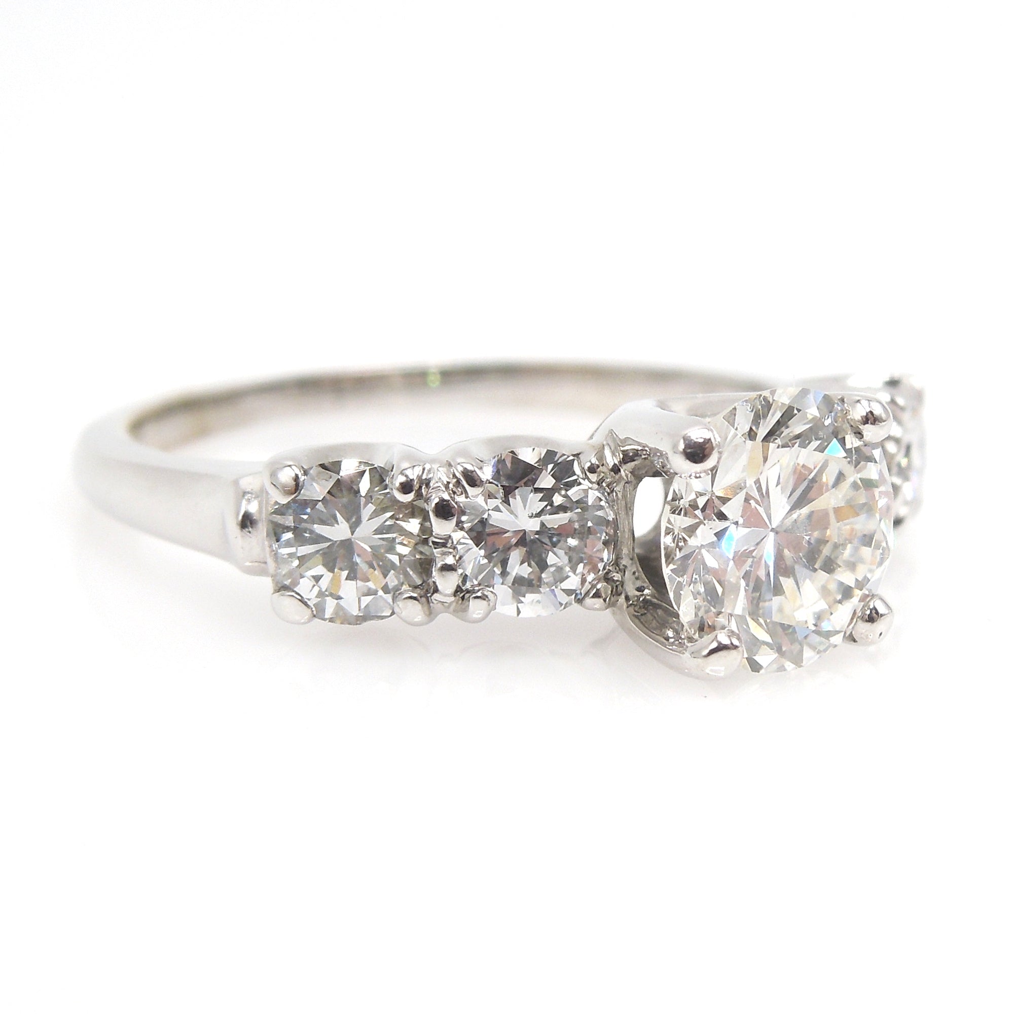 Carat and a Half+ Diamond Engagement Ring in White Gold