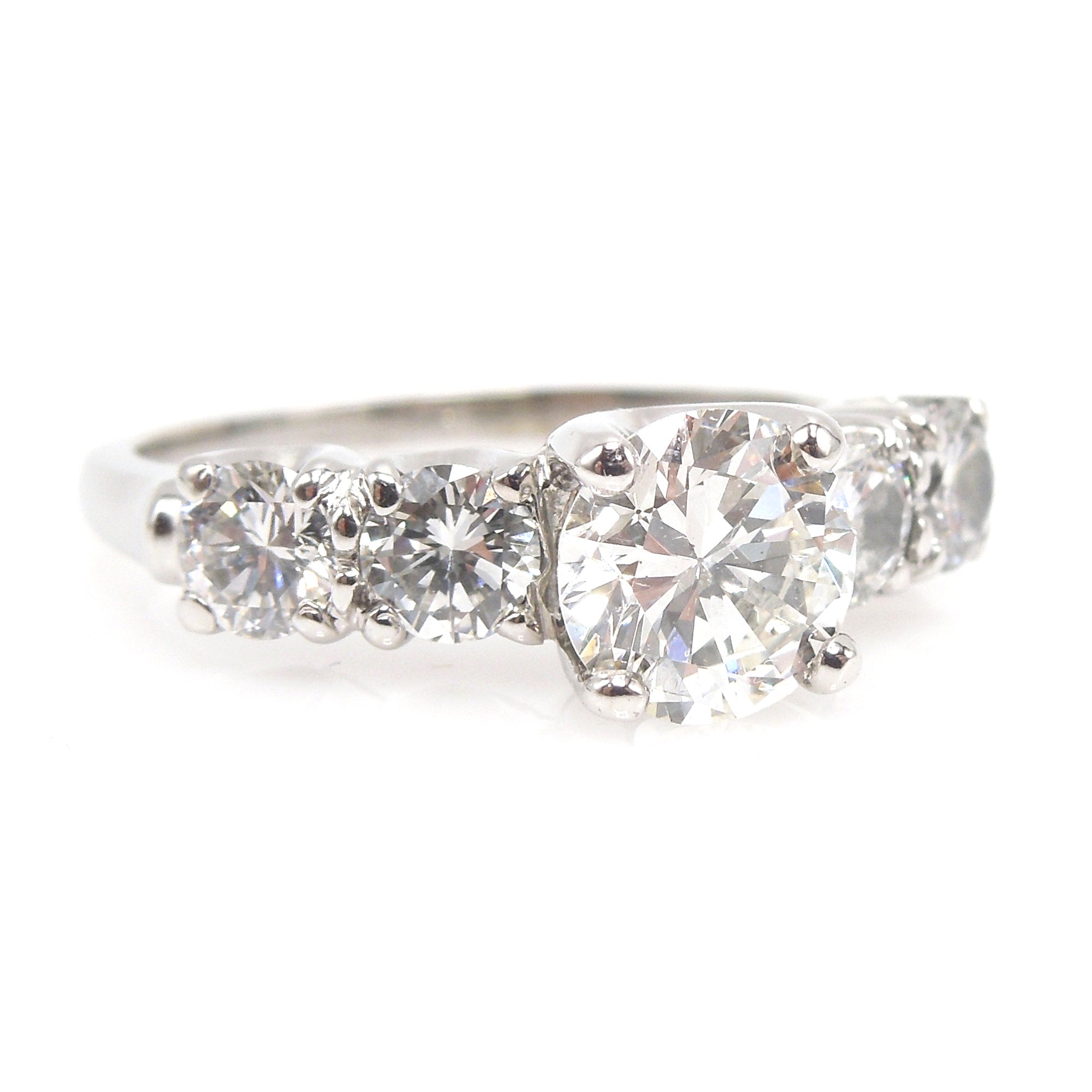 Carat and a Half+ Diamond Engagement Ring in White Gold