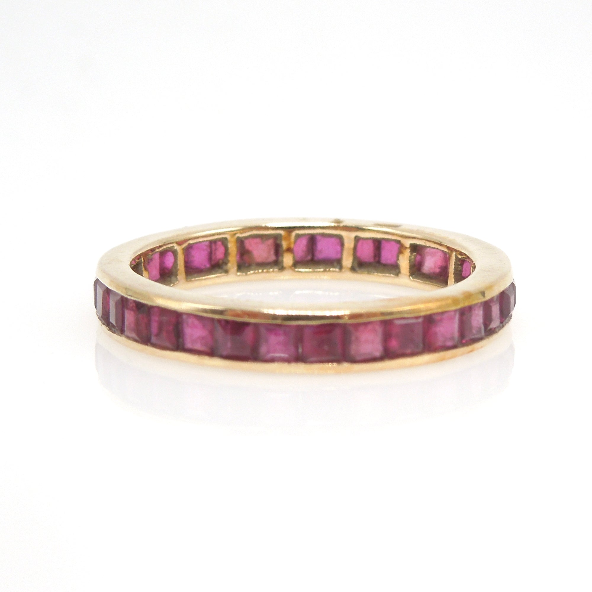 Yellow Gold and Ruby Eternity Band