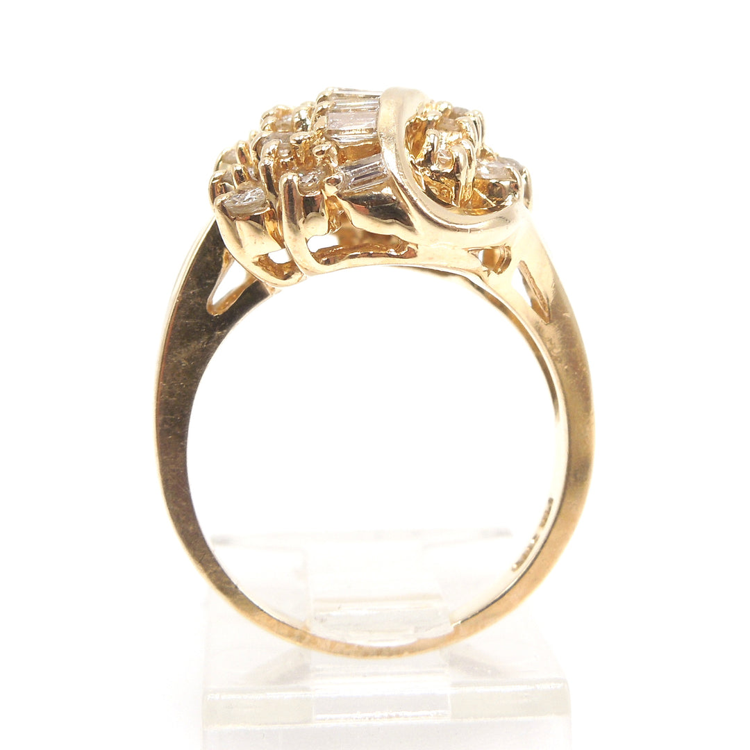 Vintage Yellow Gold and Diamond Cocktail Ring