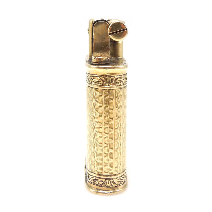 Antique Art Deco Solid 14K Yellow Gold Dunhill Cigarette Lighter