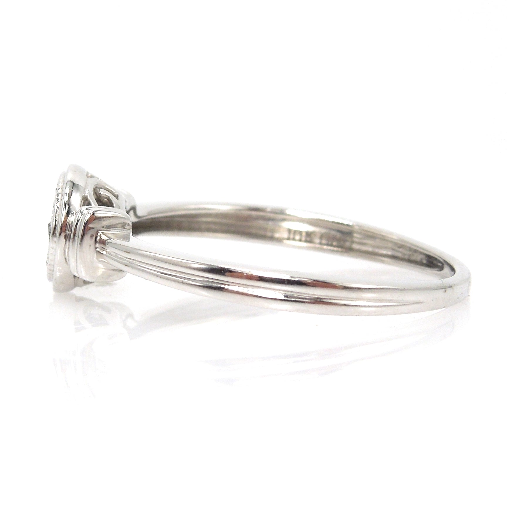 Petite Round Diamond and Gold Cluster Ring
