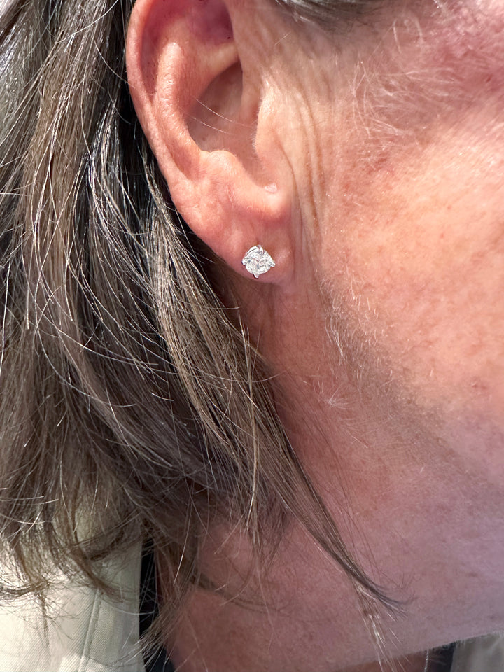 0.95ct Total Weight Pair of Diamond Stud Earrings