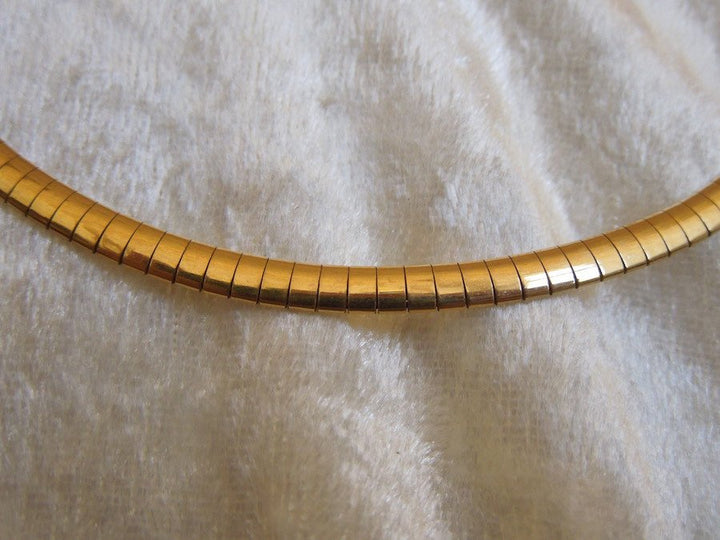 14K Yellow Gold 4mm Omega Chain Necklace