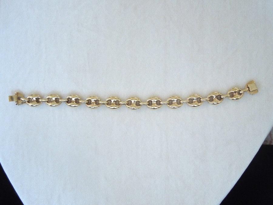 8 inch 14K Yellow Gold Link Bracelet
